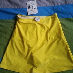 Kortni Jeane High Waisted Skirt Yellow Small NWT